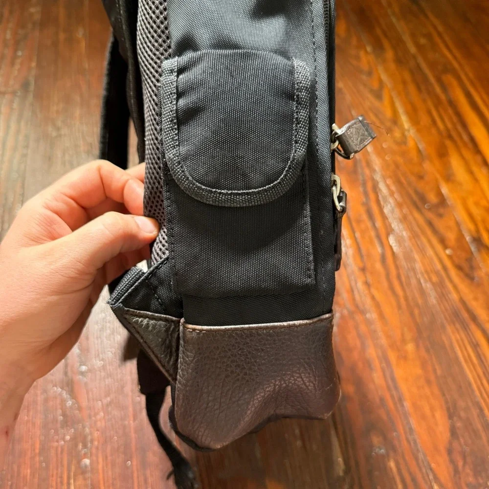 Kenneth‎ Cole Backpack Black with Brown Leather Classic Design